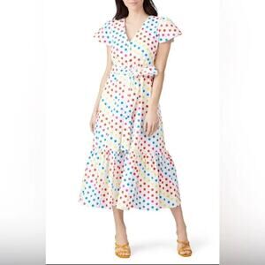 Color Me Courtney Women’s Dipping Dot Minnie Dress Polka Dots Sz 4